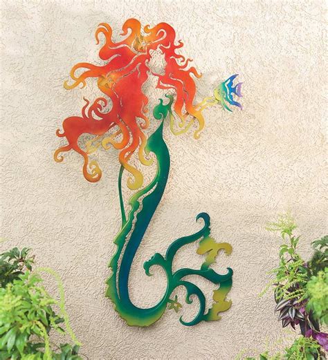 Metal Mermaid Wall Sculpture | Best-Selling Garden Art | Mermaid wall art, Mermaid sculpture ...