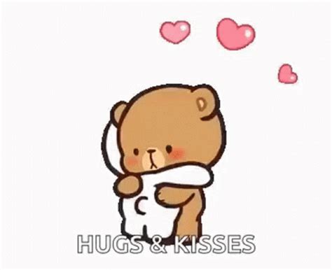 Hugs And Kisses Hearts GIF - Hugs And Kisses Hearts Milk And Mocha Bear ...