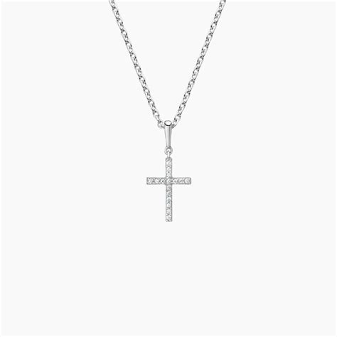 Silver Diamond Cross Pendant | Brilliant Earth