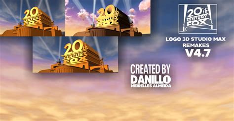20th Century Fox logo 3D Studio Max remakes V4.7 by DanilloTheLogoMaker on DeviantArt