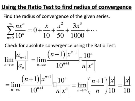 PPT - Radius of convergence PowerPoint Presentation, free download - ID ...