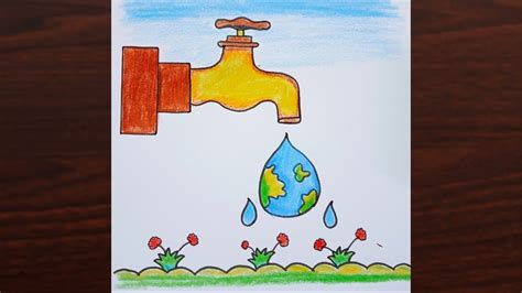 Water Day Special Drawing || How to Draw World Water Day Poster || Water Day Poster Making 2023 ...