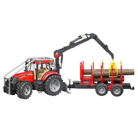 Bruder Tractor with logging trailer | Billig