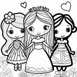 Premium AI Image  Princess And Friends Coloring Adventure Printable sketch template
