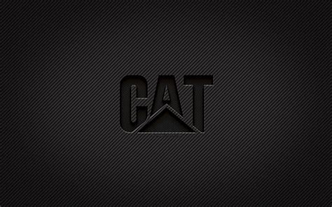 Download wallpapers Caterpillar carbon logo, 4k, grunge art, CaT logo, carbon background ...