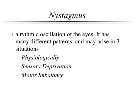 nystagmus