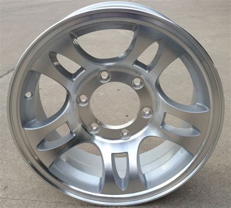 15" Aluminum T03 Silver Trailer Wheel 6 Hole