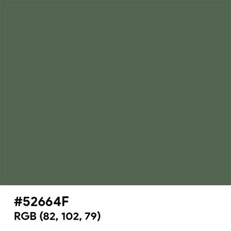 Heather Green color hex code is #52664F