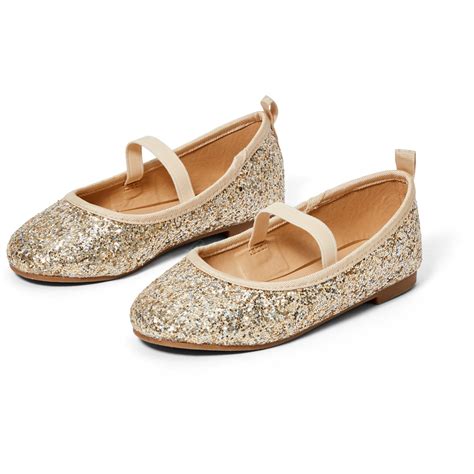 K-D Infant Girls Glitter Ballet Flats - Gold | BIG W