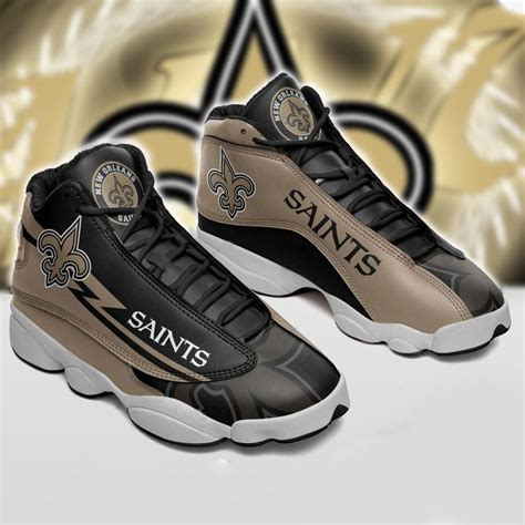 New Orleans Saints football team form BLACK JD 13 Sneakers -Lan1 GTS001487