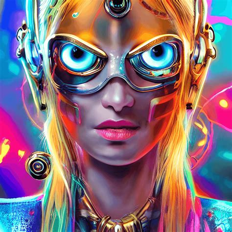 Cyberpunk Female Robot Graphic · Creative Fabrica