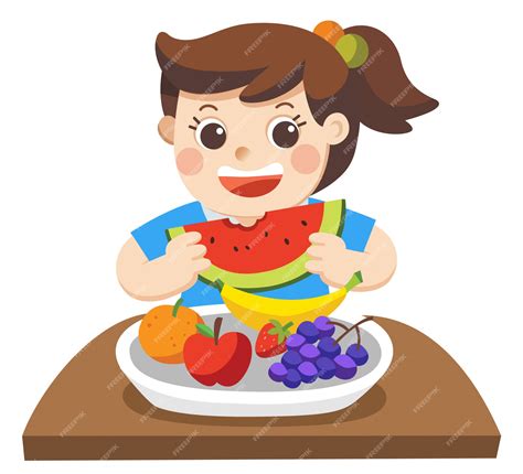 Eating Fruits Clipart Free