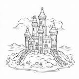 Sandcastle coloring Pages – Coloring Corner sketch template