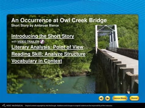 PPT - An Occurrence at Owl Creek Bridge Short Story by Ambrose Bierce PowerPoint Presentation ...