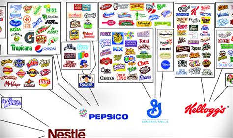 Mind-Blowing Graphic Shows How Just 10 Companies Own Almost All The World's Food Brands - BroBible