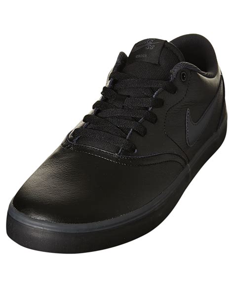 Nike Womens Sb Check Solar Leather Bts Shoe - Black Leather | SurfStitch