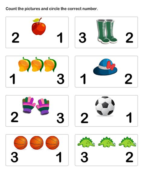 math Worksheets - preschool Worksheets - Number Matching Worksheet 5 ...