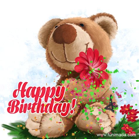 Happy Birthday Teddy Bear Images With Flowers - pic-fisticuffs