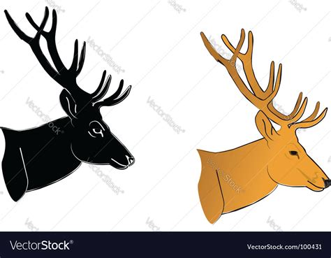 Deer profile Royalty Free Vector Image - VectorStock