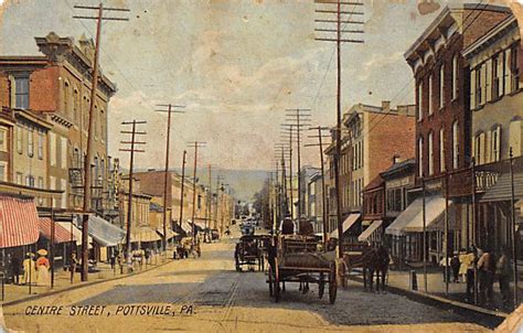 Centre Street Pottsville, Pennsylvania PA Postcard | OldPostcards.com