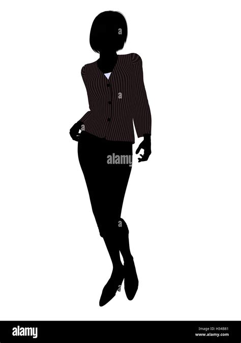 Female Office Illustration Silhouette Stock Photo - Alamy