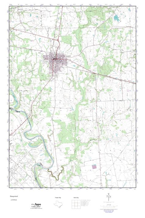 MyTopo Hempstead, Texas USGS Quad Topo Map