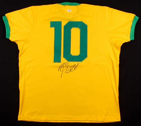 Pele Signed Team Brazil Jersey (PSA COA) | Pristine Auction