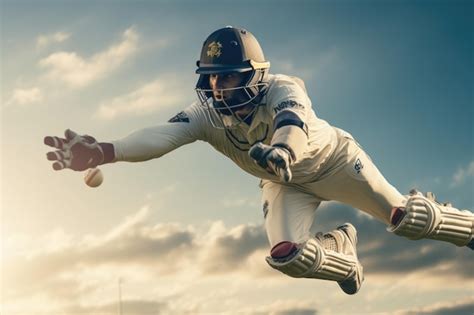 Premium AI Image | Wicket keeper catches ball in cricket