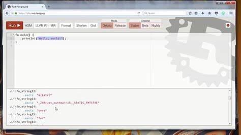 Hello world in Rust programming language - example - YouTube