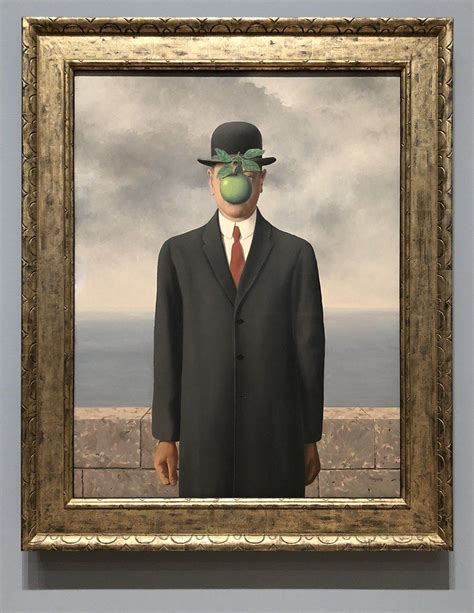 surrealist painting man with apple face - Good Piece Chronicle Photo Exhibition