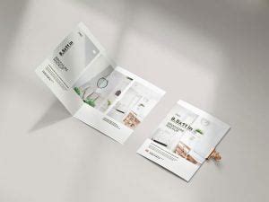 Free Folded Brochure Mockups | Mockuptree