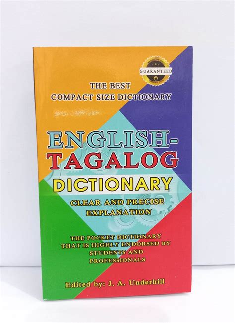 English Tagalog Pocket Dictionary | Lazada PH