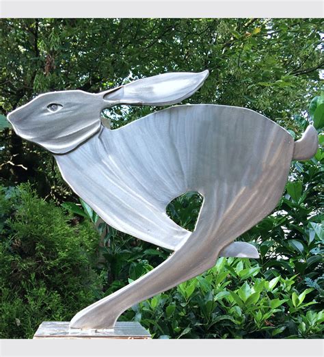 Hare Sculpture in Stainless Steel by Somerset based artist Ian Marlow