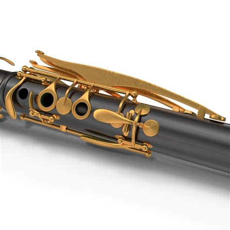 3d clarinet musical instrument model