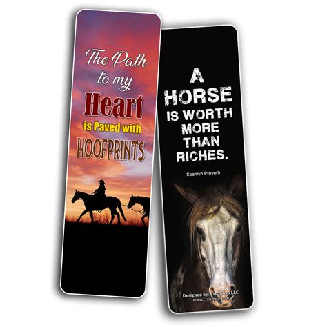 Creanoso Inspirational Horse Quotes Sayings Bookmarks Series 2 ÃƒÂ¢Ã¢â