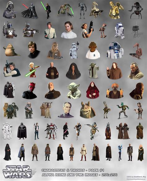 STAR WARS Characters and Droids Alpha Icons PNG by jonathanrey on DeviantArt