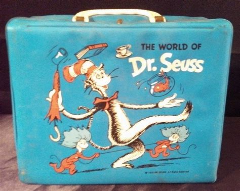 Dr. Seuss Vinyl Lunch Box (Vintage 1970 Cat In The Hat, Antique "The World of Dr Seuss" Lunchbox ...