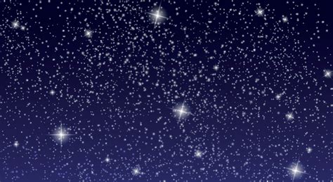 Realistic starry sky with bright stars in the night sky. Vector ...