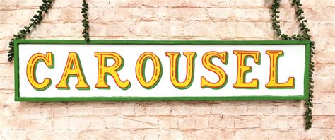 Carousel Fun Fair Sign Hand Painted Unusual Sign Retro - Etsy