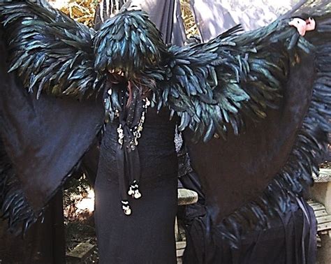 Raven costume, Crow costume, Black feathers