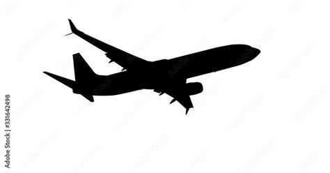 Airplane or Aircraft silhouette isolated on white background with ...