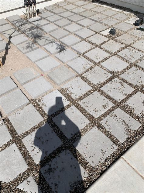 How to DIY a Concrete Paver + Pea Gravel Patio | Gravel patio, Pea ...