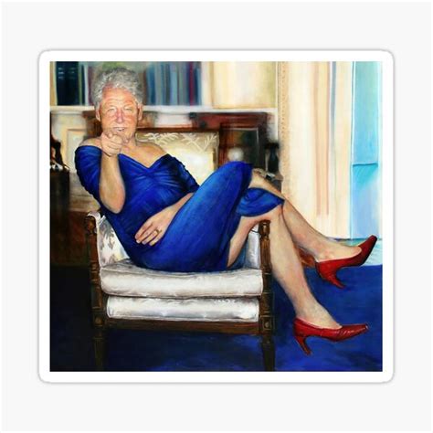 "Bill Clinton Dress Painting" Sticker for Sale by nperelmuter | Redbubble