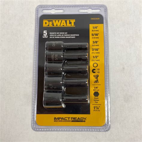 DeWalt 5 Piece Magnetic Nut Driver Set, DW2235IR - Shop - Tool Swapper