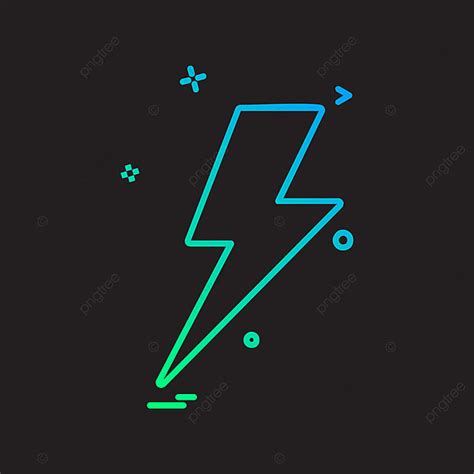 Thunder Icon Design Vector, Thunder, Symbol, Icon PNG and Vector with ...