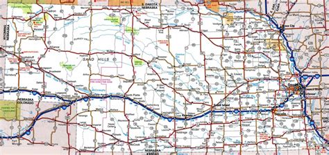 Printable Map Of Nebraska And Travel Information | Download Free ...