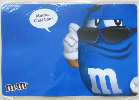 M&M's - Placemat Blue Mmm.... c'est Bon (Mmm.... it's good)