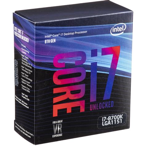 Procesador intel core i7-8700k, 3.70 ghz, 12 mb caché l3, lga1151, 95w, 14 nm.vi | PCALPORMAYOR PERU