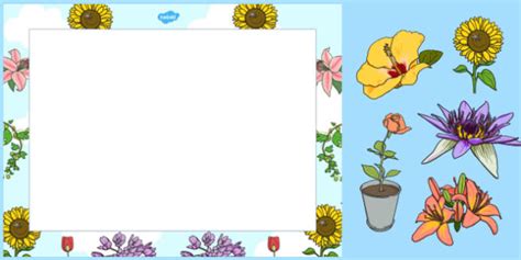 Flower Background Template | Teaching Resources