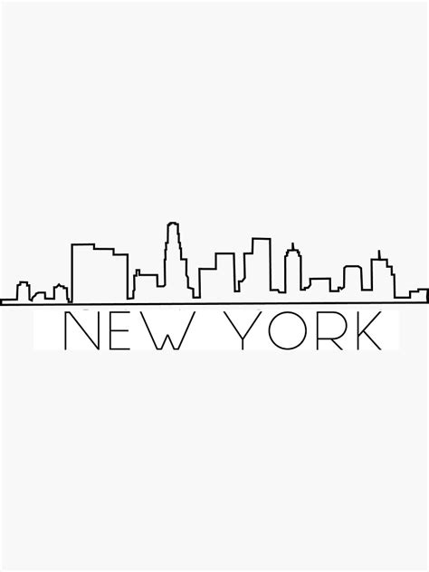 "New York Skyline" Sticker for Sale by sophiacosta | Redbubble